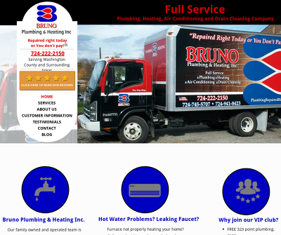 Bruno Plumbing & Heating Inc Washington,PA Air Conditioning, Drain Cleaning, Heating