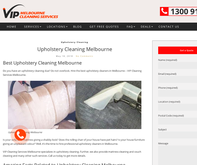 Upholstery Cleaning Melbourne