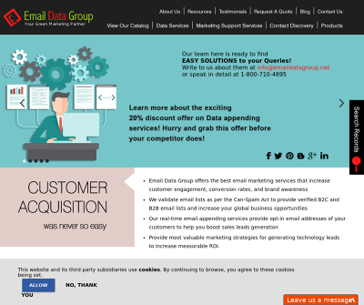 Email Data Group B2B Email Appending B2C Email Appending Reverse Appending