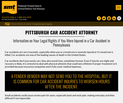PA Personal Injury Catastrophic Injury Criminal Law