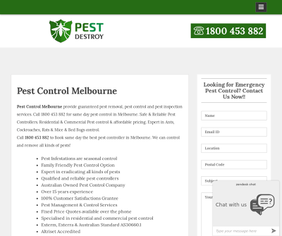 Pest Destroy Control Melbourne