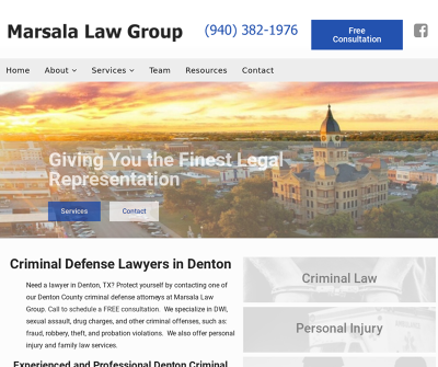 Marsala Law Group Denton,TX  Criminal Law Personal Injury Family Law