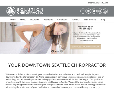 Solution Chiropractic Seattle, WA Allergies Anxiety Arm Pain Arthritis Asthma 