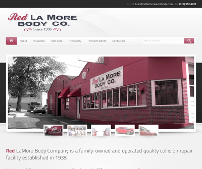 Red LaMore Body Co. Webster Groves,MO Fleet Care Waterborne Paint Paintless Dent Removal