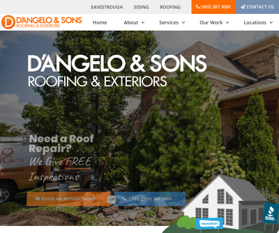 D'Angelo & Sons Roofing & Exteriors Ontario Canada Roofing Eavestrough Windows