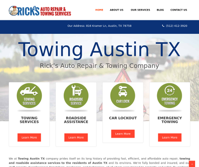 Rick's Auto Repair & Towing Services Austin,TX Towing Roadside Assistance