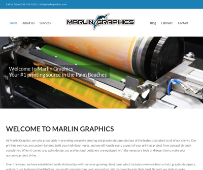 Marlin Graphics Jupiter,FL Binding Color Copying Comb Binding Cutting Design Docutech
