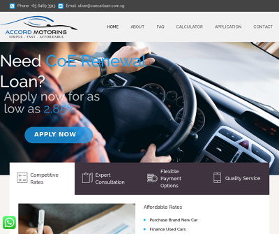Coe Loan Singapore - Accord Motoring