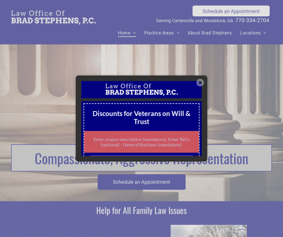 Law Office Of Brad Stephens, P.C. Cartersville,GA Family Law Criminal Law Personal Injury