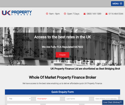 UK Property Finance, Whole Of Market Property Finance Broker
