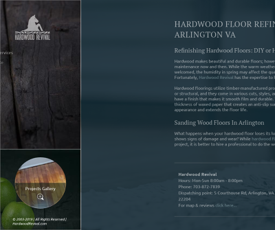 Hardwood floor refinishing in Arlington, VA