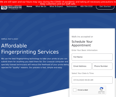 Scottsdale Fingerprinting Services