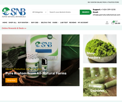 SNB Super Natural Botanicals | Powders, Capsules, Pure Kratom
