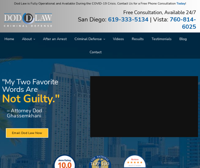 Dod Law Criminal Defense, San Diego Criminal Defense Lawyer