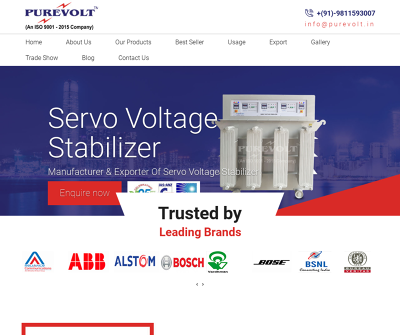 Servo Stabilizer India - Servo Voltage Stabilizer Manufacturer & Supplier
