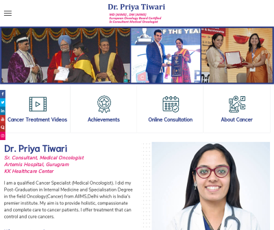 Best Cancer Specialist in Delhi | Medical Oncologist in Delhi | Dr. Priya Tiwari
