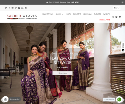 Banarasi Sarees - Buy Handwoven Banarasi Sarees Online at Sacred Weaves