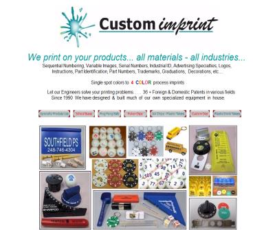 Custom Imprint pad printing - artwork, film, imprint dies, tooling construction and PMS® color matching