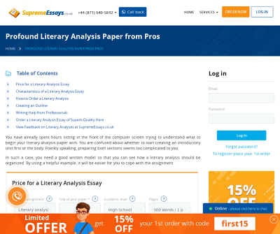 help in writing a literary analysis essay
