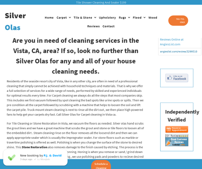 Vista carpet cleaning service