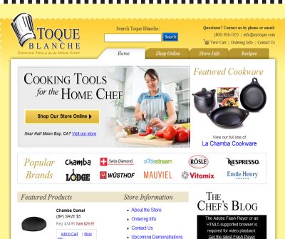 Toque Blanche | Cooking Store | La Chamba Cookware