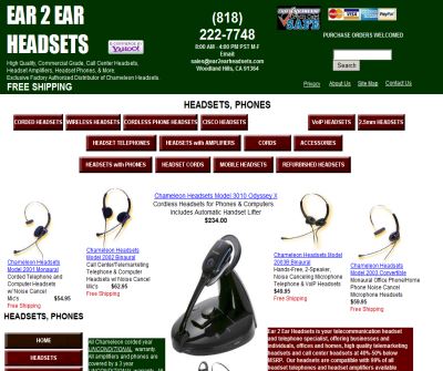 Telephone Headsets, Wireless Phone Headsets, Cellular Phone Headsets