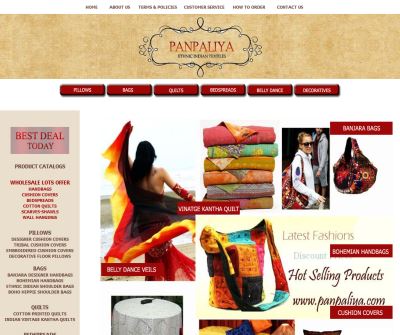 wholesale catalog of bedspreads,cushion covers,hand bags,curtains,skirts,quilts,etc.