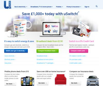 uSwitch.com - compare and switch utilities, find the best credit cards, loans, mortgages and more