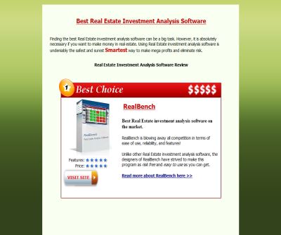 RealBench- New Real Estate Investment Software