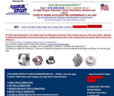 high Output Alternators by National Quick Start Sales