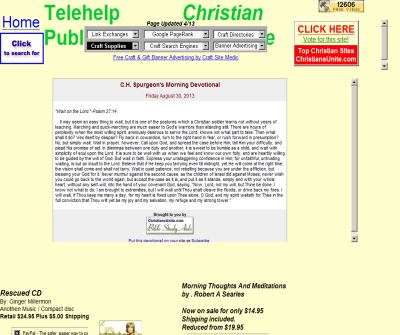 Online Christian bookstore at Telehelp Publications online shopping center