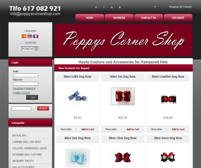 Accesorios y Ropa para perros Poppys Corner Shop