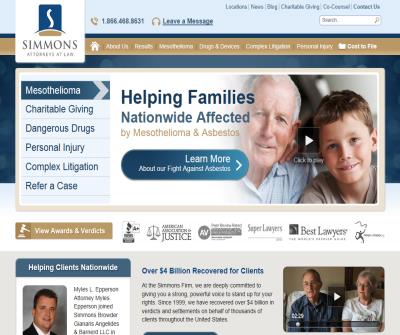 Mesothelioma & Asbestos Nationwide Attorneys | Simmons Law Firm
