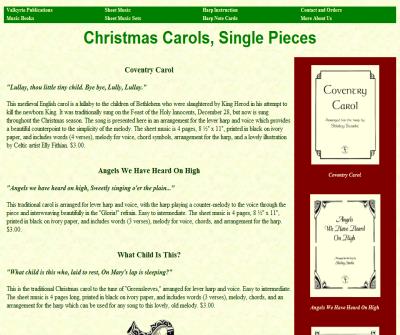 Christmas Carols for Harp and Voice