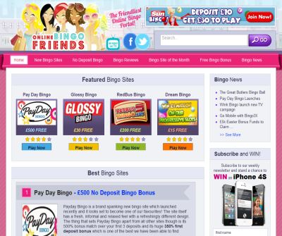 Online Bingo Friends - Play Free Bingo