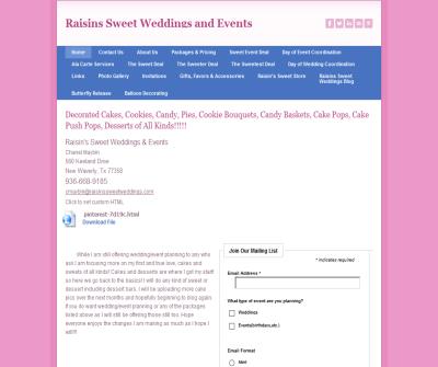 Raisin's Sweet Weddings & Events
