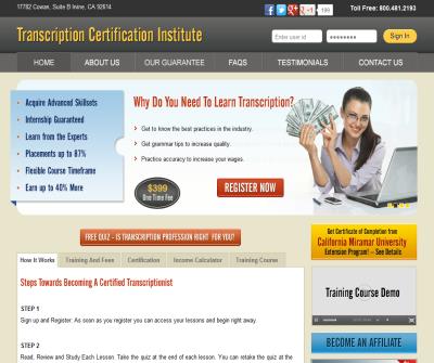 Become Certified General Transcriptionist from Transcription Certification InstituteTranscription Index