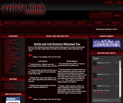Article and Link Directory  | Free Directory | Submit URL  