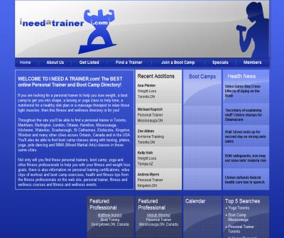 I Need A Trainer - Personal Trainer, Yoga & Boot Camp Directory