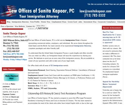 Firm's Overview | Law Offices of Sunita Kapoor, Immigration Attorney, Lawyer in Houston, TX