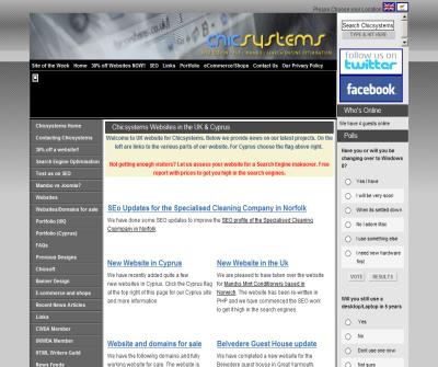 Chicsystems Website Designers, PHP, Mambo, Joomla and related internet services in Great Yarmouth, Norfolk, UK and Cyprus
