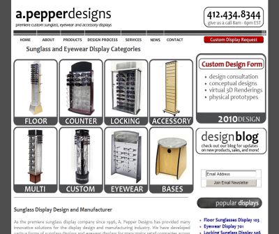 Sunglass Display | Eyewear Displays | A. Pepper Designs