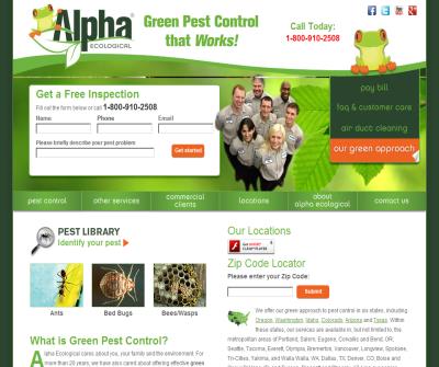 Alpha Ecological | Green Pest Control Services | 1-800 SAY FROG