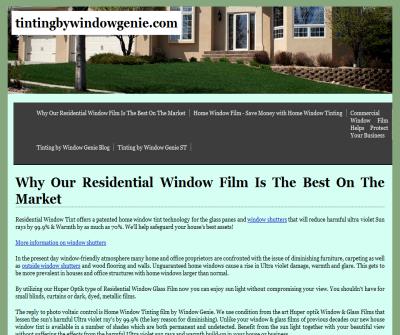 Window Film - Home & Commercial Window Tinting Saves You Money