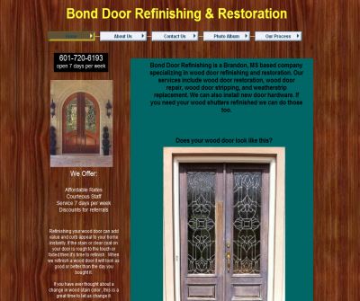 Bond Wood Door Refinishing and Restoration Brandon Mississippi