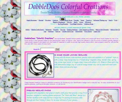 Beaded ID Badge Holders, Eyeglass Necklaces, Rosaries and Handcrafted Artisan Jewelry from DabbleDoos 