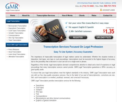 Legal Transcription at Affordable rates by GMR Transcription Services