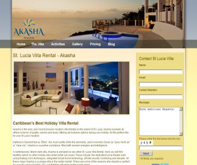 Akasha - St Lucia villa rental