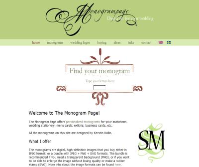 The Monogram Page - Personalized monograms for your wedding invitations