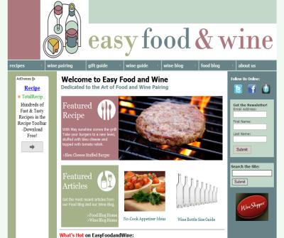 Food and Wine Pairing with Easy Gourmet Recipes
